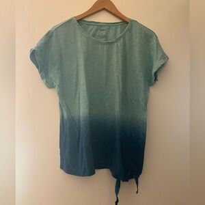 Sonoma size large dip dye shirt with accent tie at hem